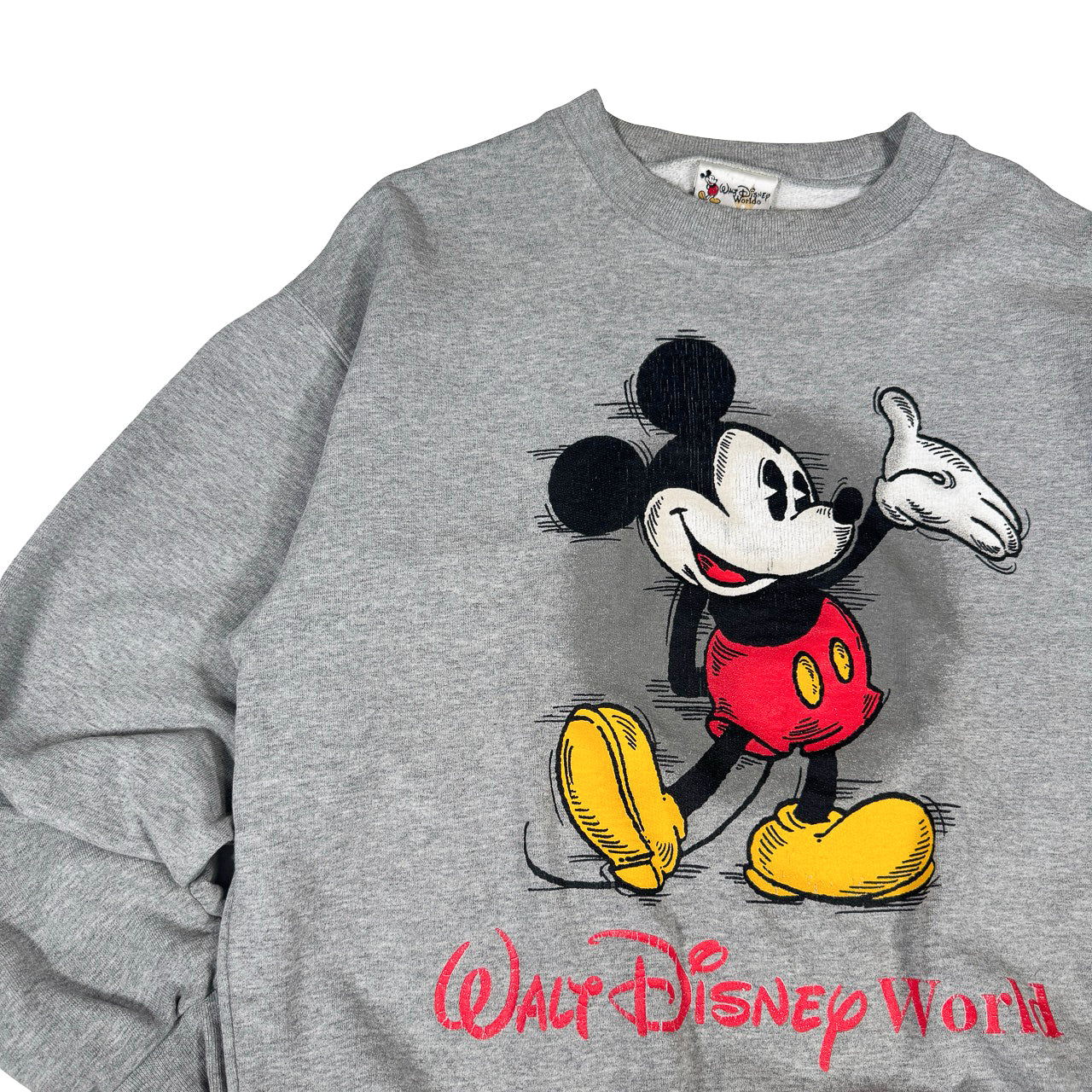Walt Disney World Mickey Mouse Sweatshirt — Mid-2000s Gray & Red 26/22