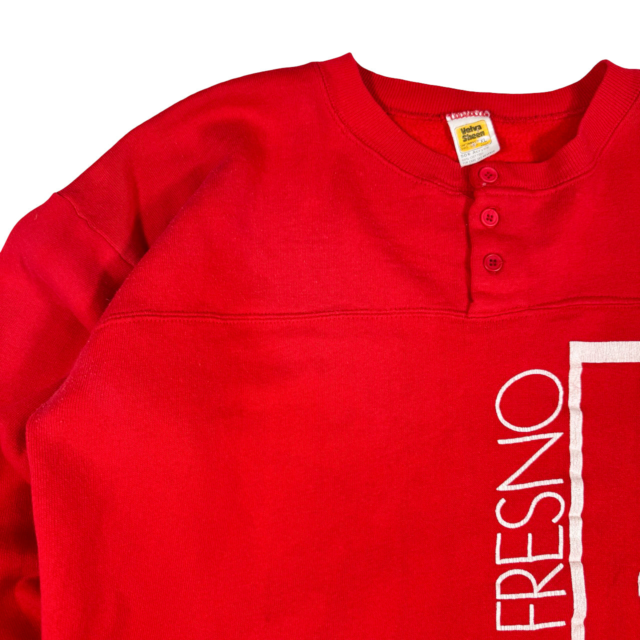 Velva Sheen CSU Fresno Crewneck — 90s College Sweatshirt XL