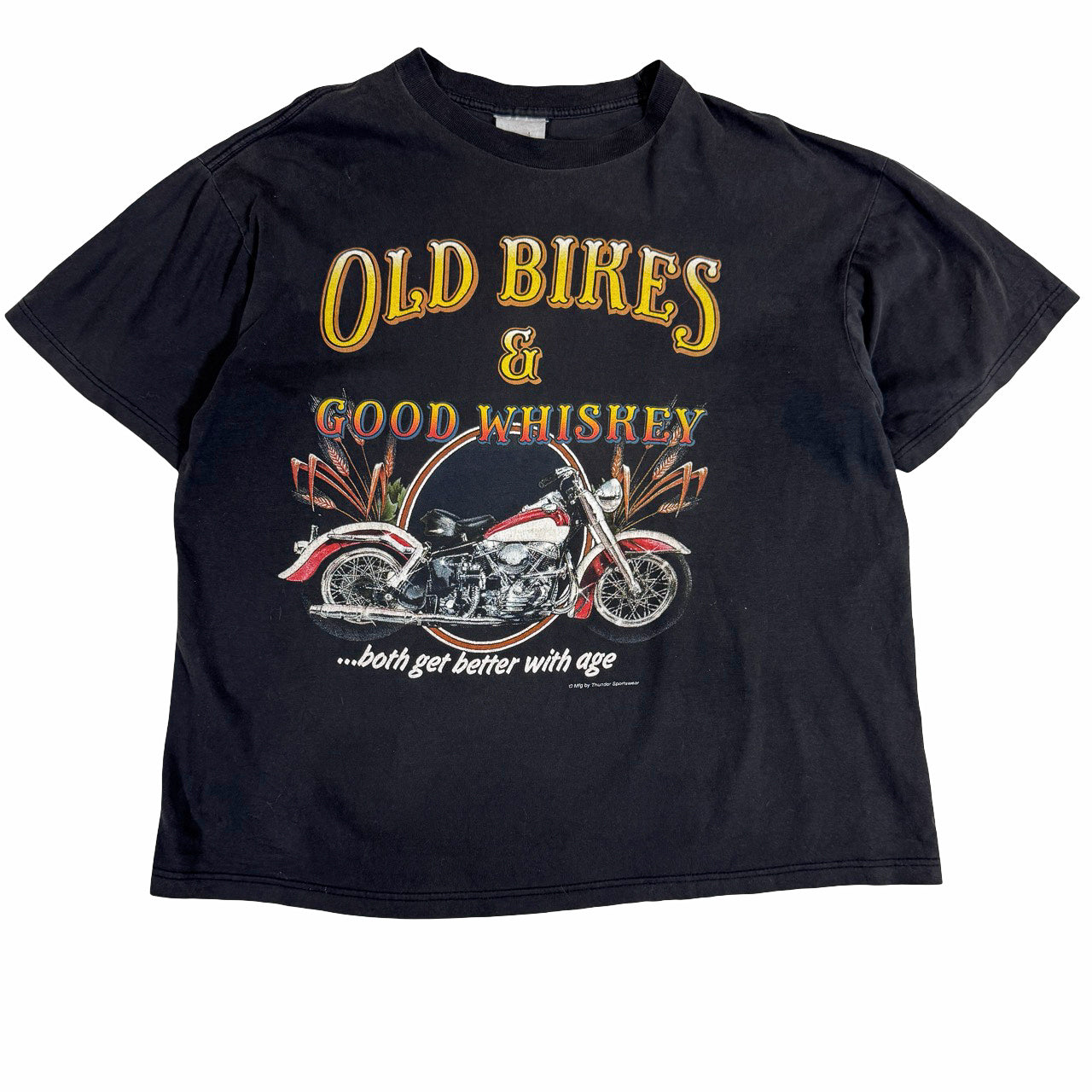 Old Bikes and Good Whiskey Tee Vintage T-Shirt