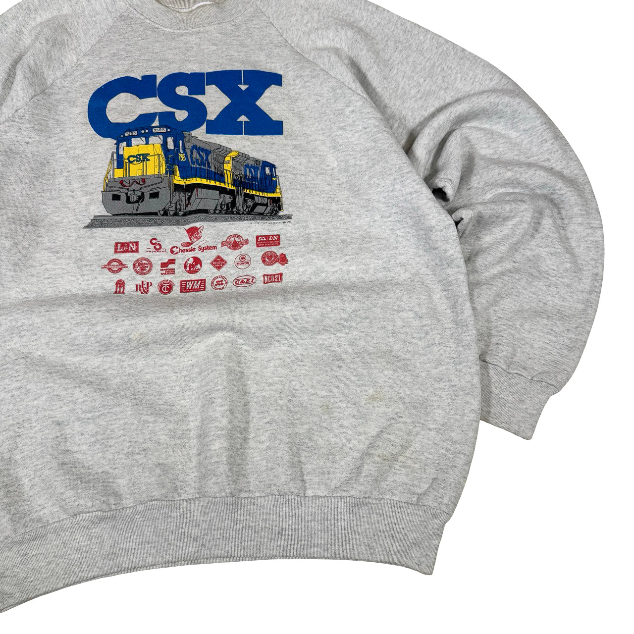 CSX Railroad Sweatshirt — Mid-2000s Train Graphic XL