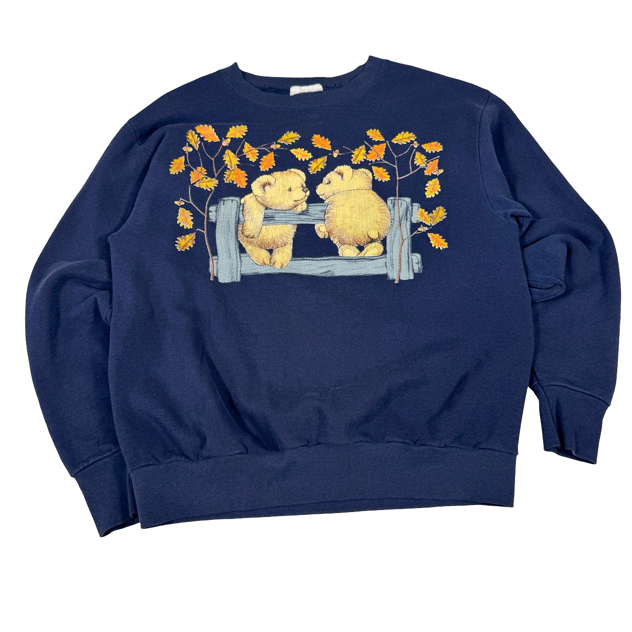 Nature Cubs Graphic Crewneck — 1990s Baseball Sweatshirt Large