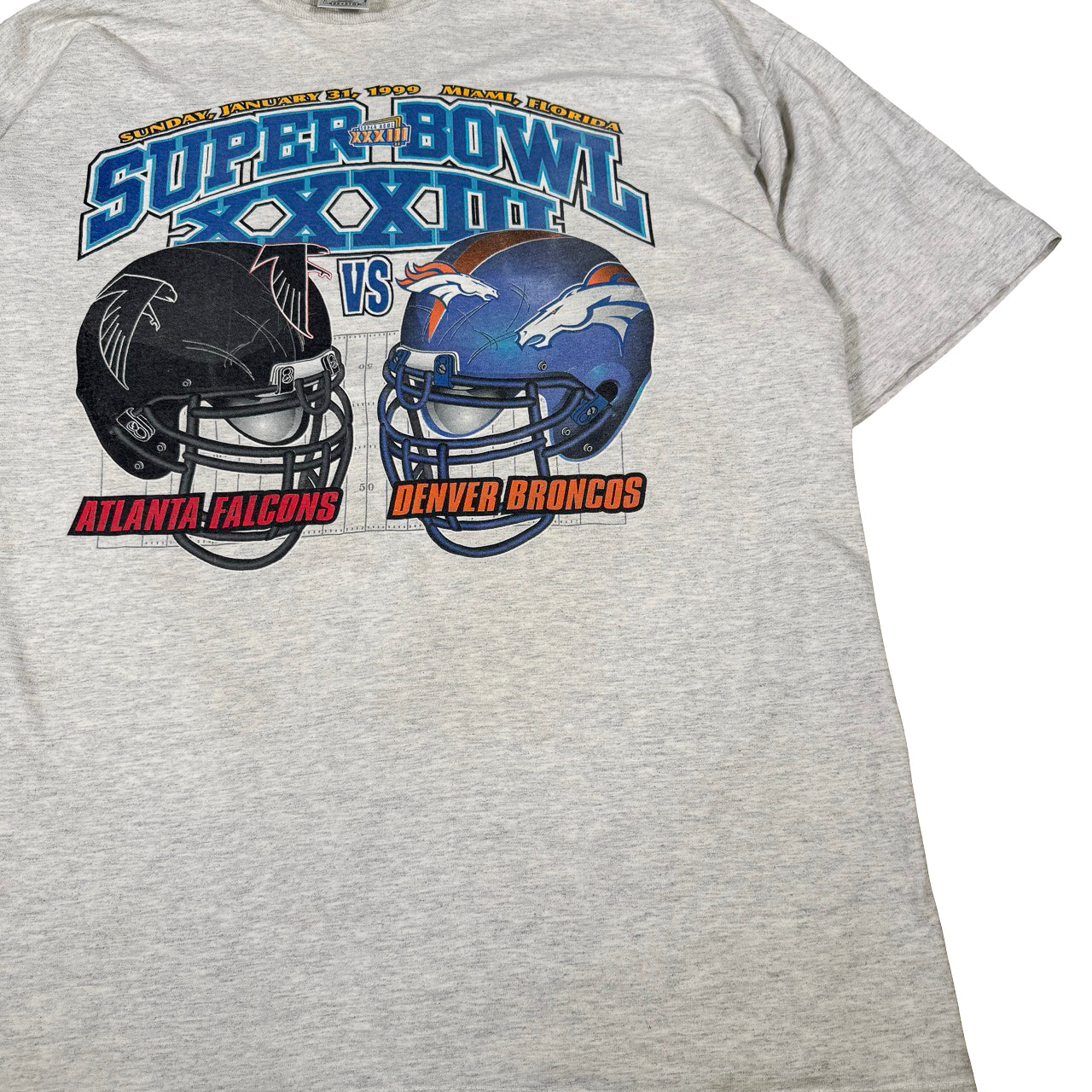 NFL Super Bowl XXXIII Falcons vs Broncos Tee XXL