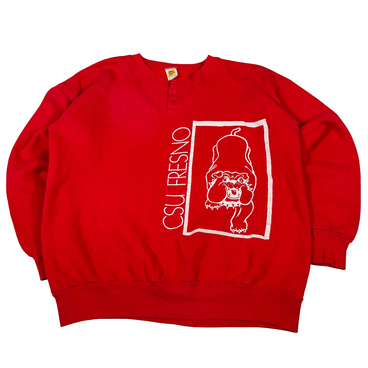 Velva Sheen CSU Fresno Crewneck — 90s College Sweatshirt XL