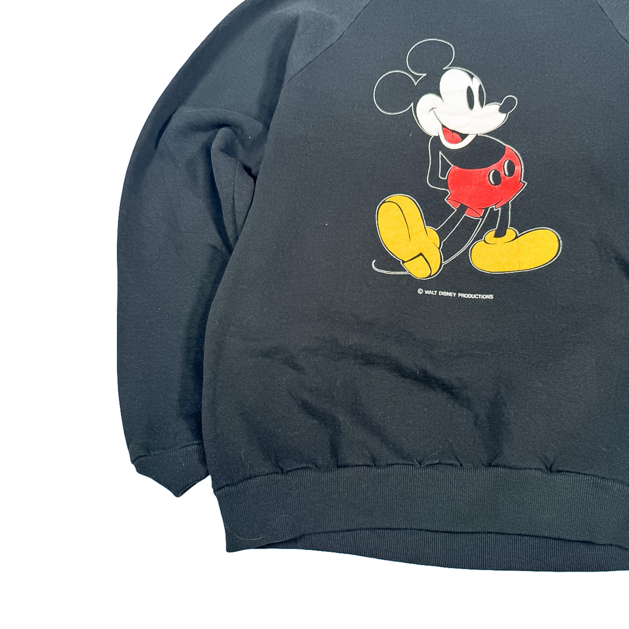 Jerzees Mickey Mouse Crewneck Sweatshirt Black Size L
