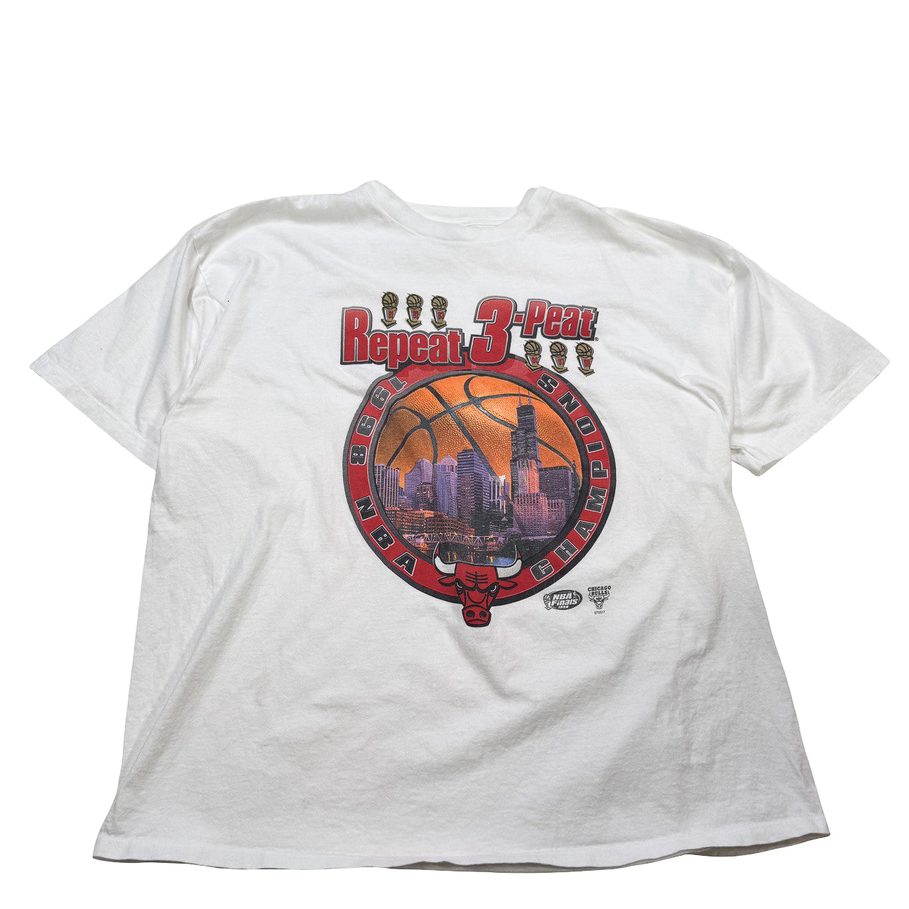 Vintage NBA Chicago Bulls 3 Peat 1996 Tee XXL