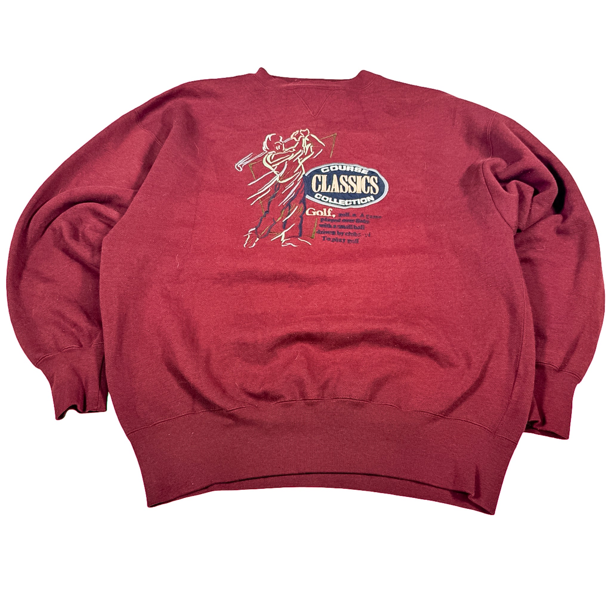 Midwest Embroidery Course Classics Burgundy Crewneck Large