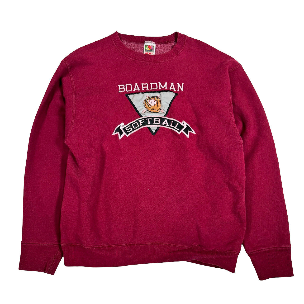 Fruit of the Loom Boardman Softball Crewneck Vintage Sweatshirt L