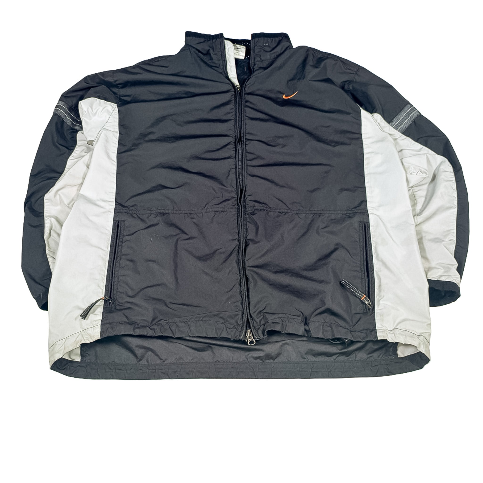 Nike Zip-Up Windbreaker Black Grey Two Tone XL