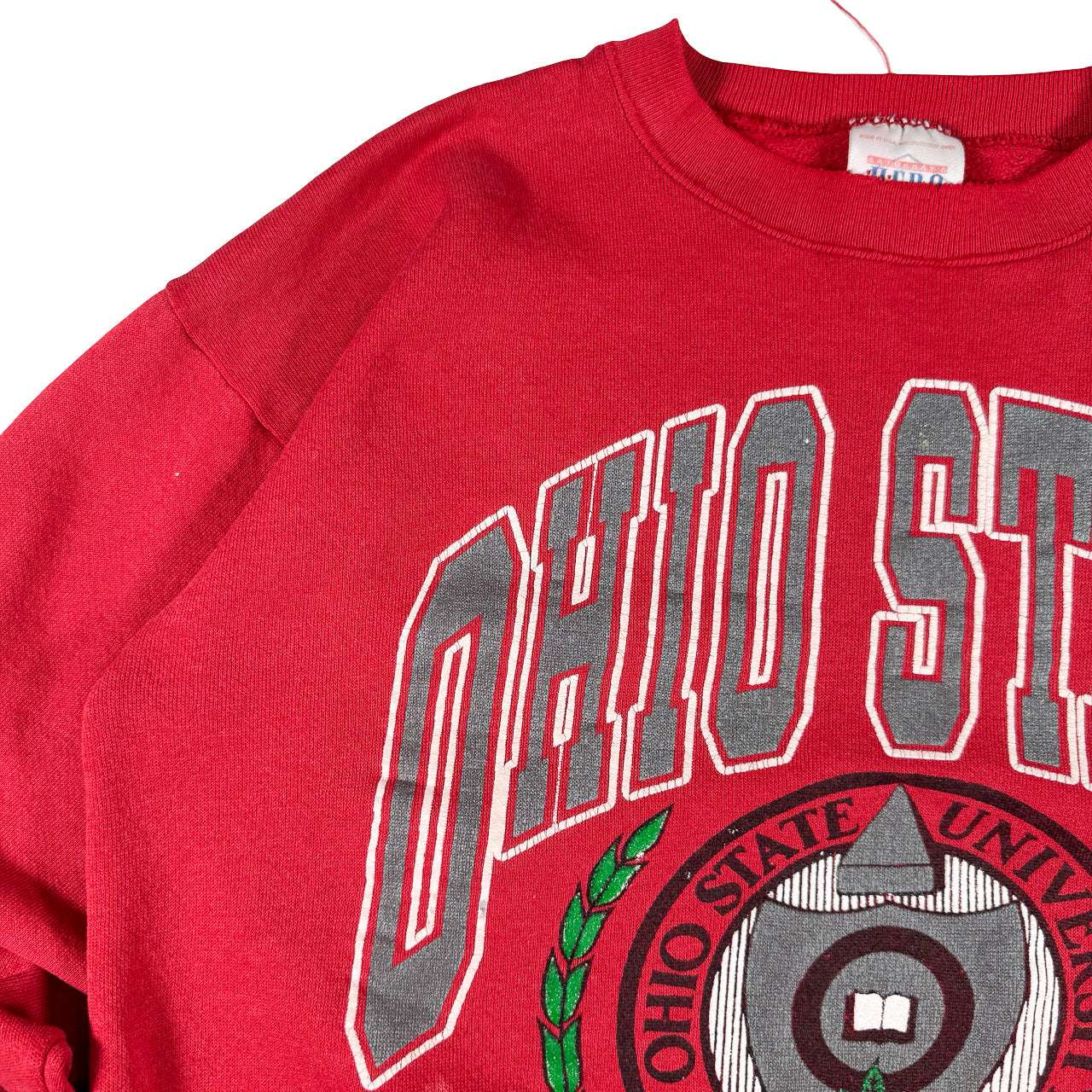 Hero Saturday Red Ohio State Merch Vintage Sweatshirt L