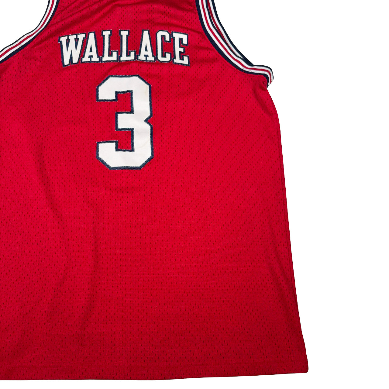NBA Detroit #3 Wallace Jersey Red Size L