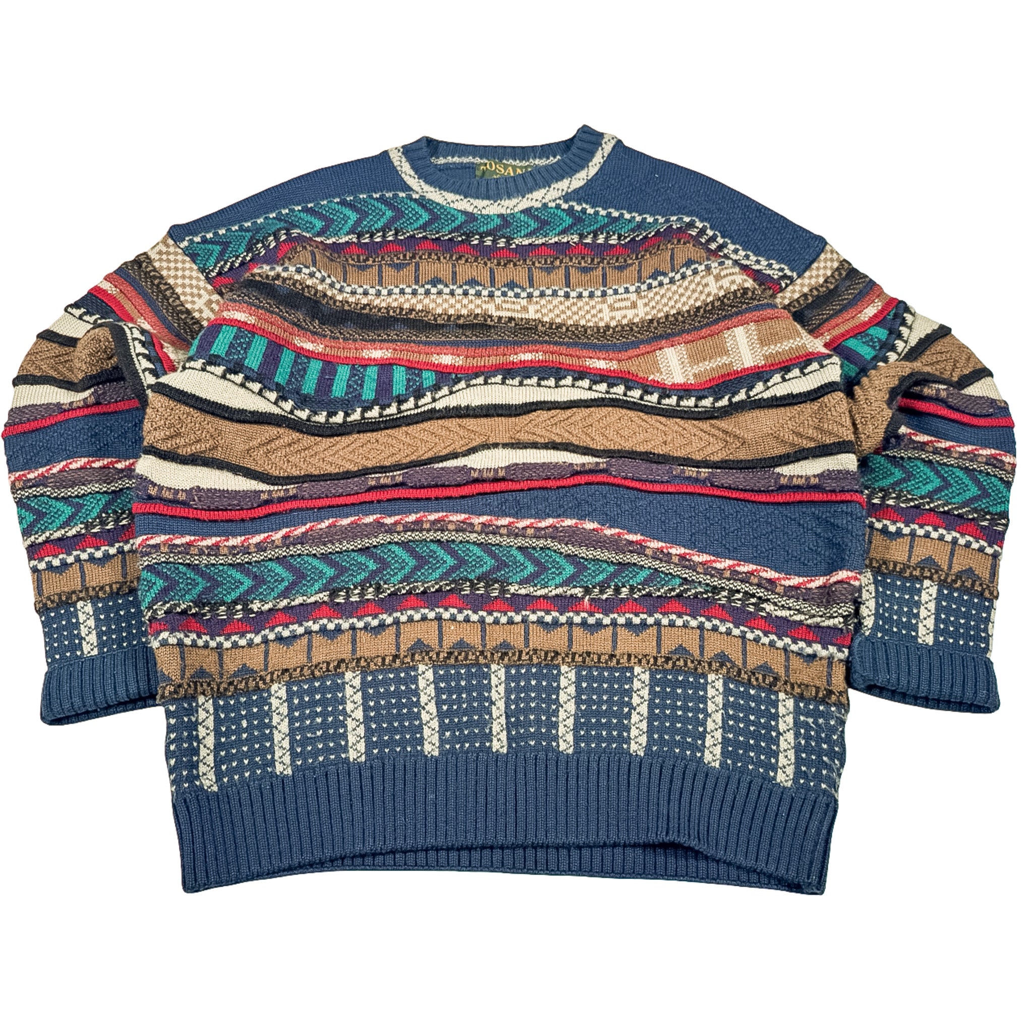 Tosani Multi Coloured Knit Sweatshirt Size M
