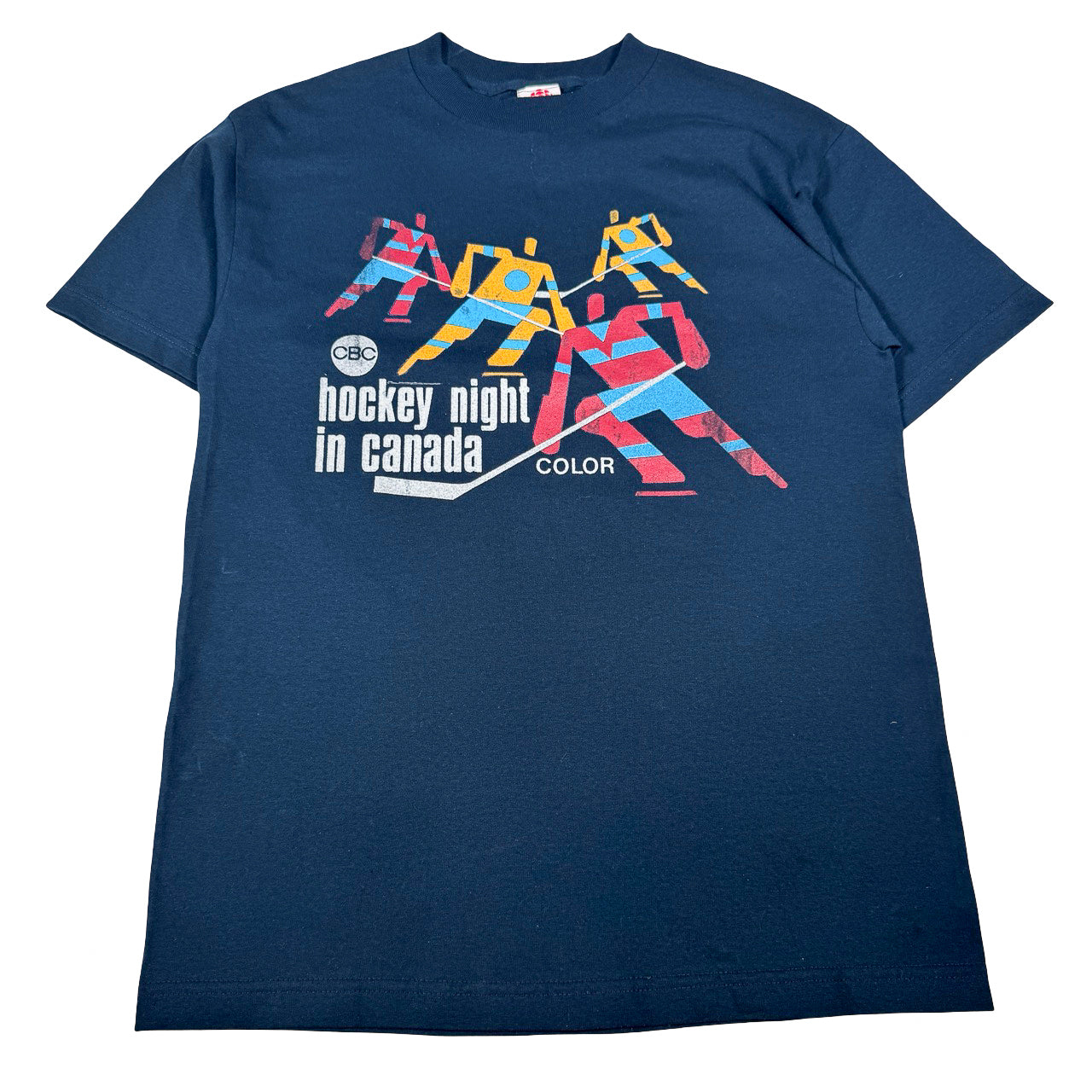 CBC Hockey Night in Canada T-Shirt Red Yellow Players Graphic M