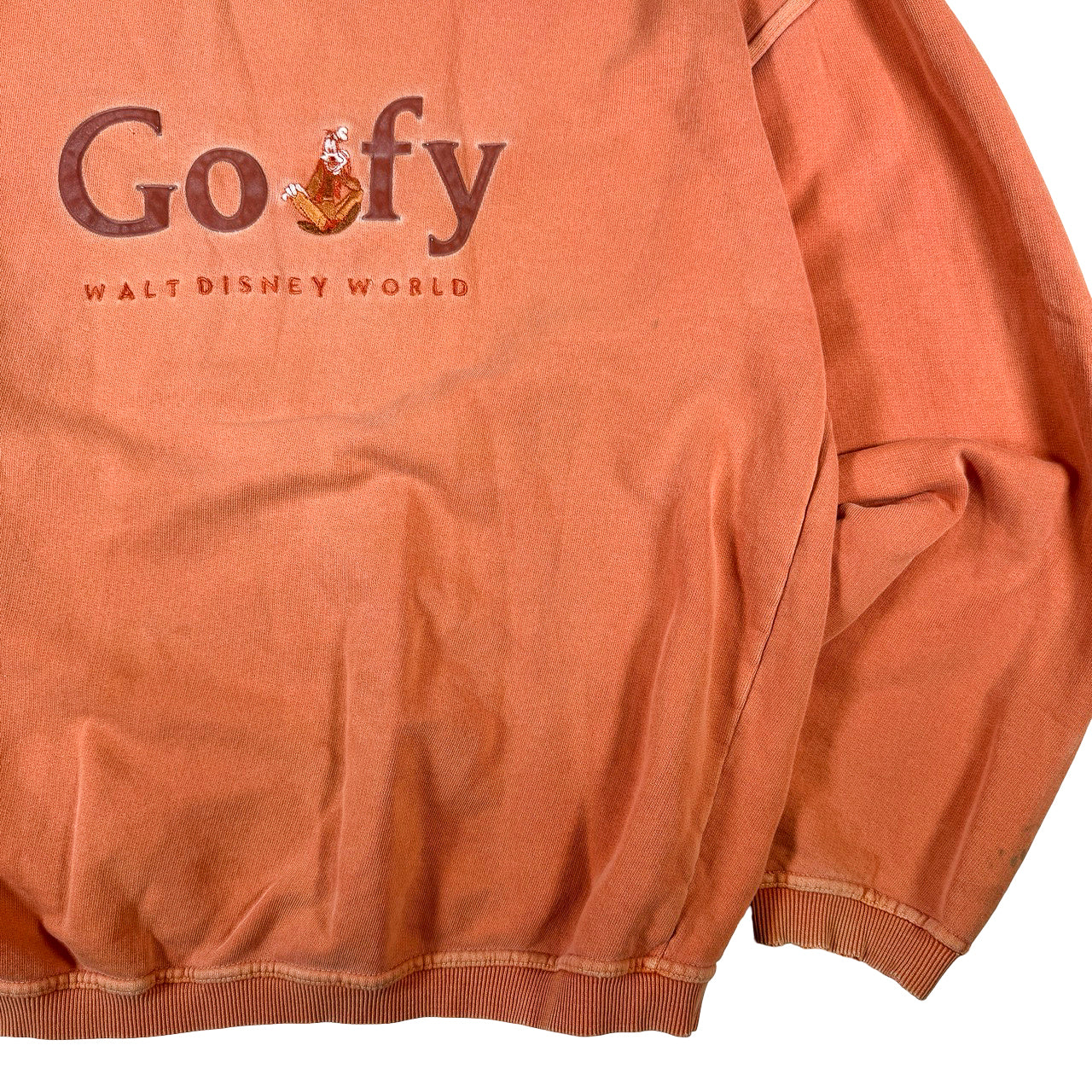 Disney Orange Goofy Vintage Sweatshirt M
