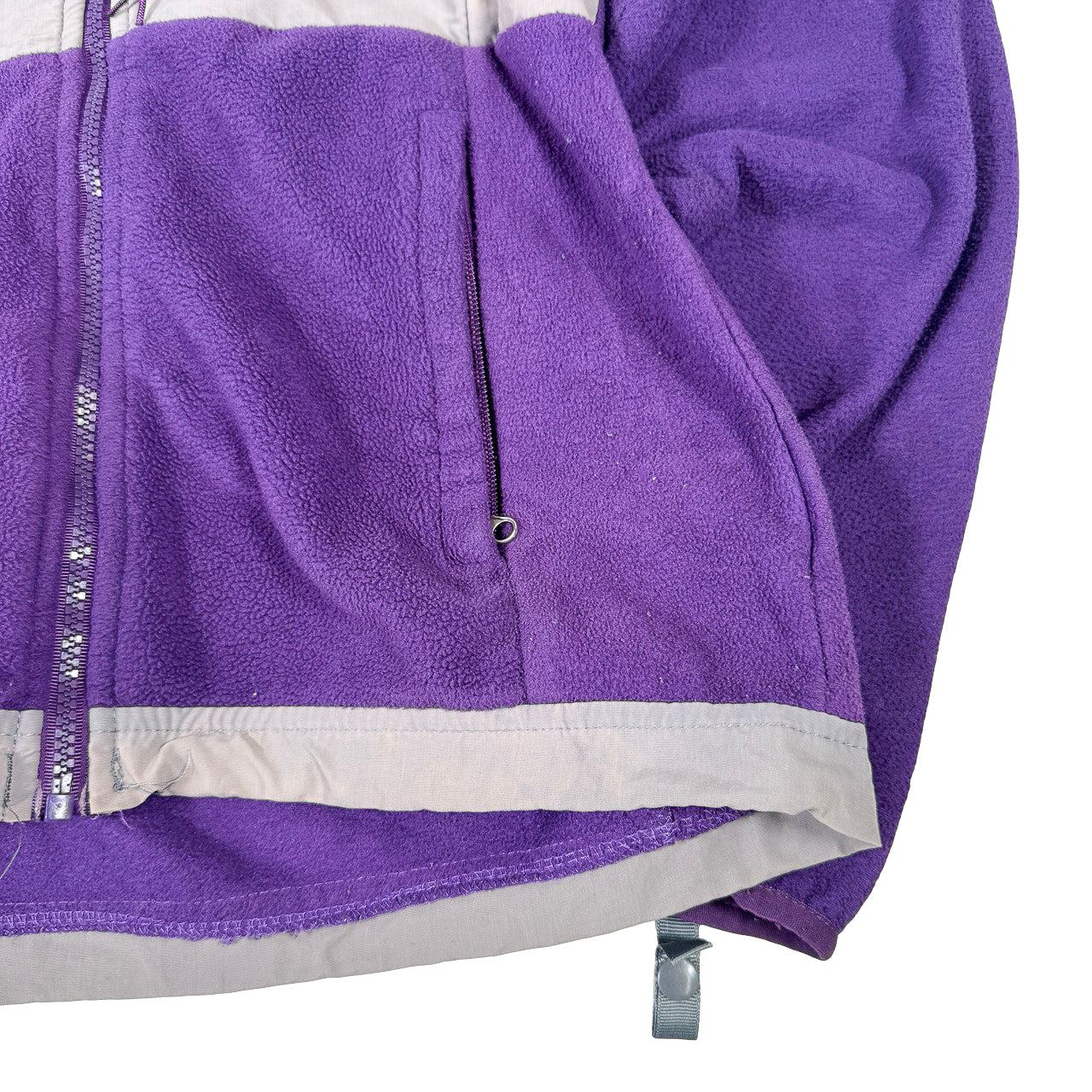 The North Face Purple Gray Fleece — Y2K Color Block Jacket Small