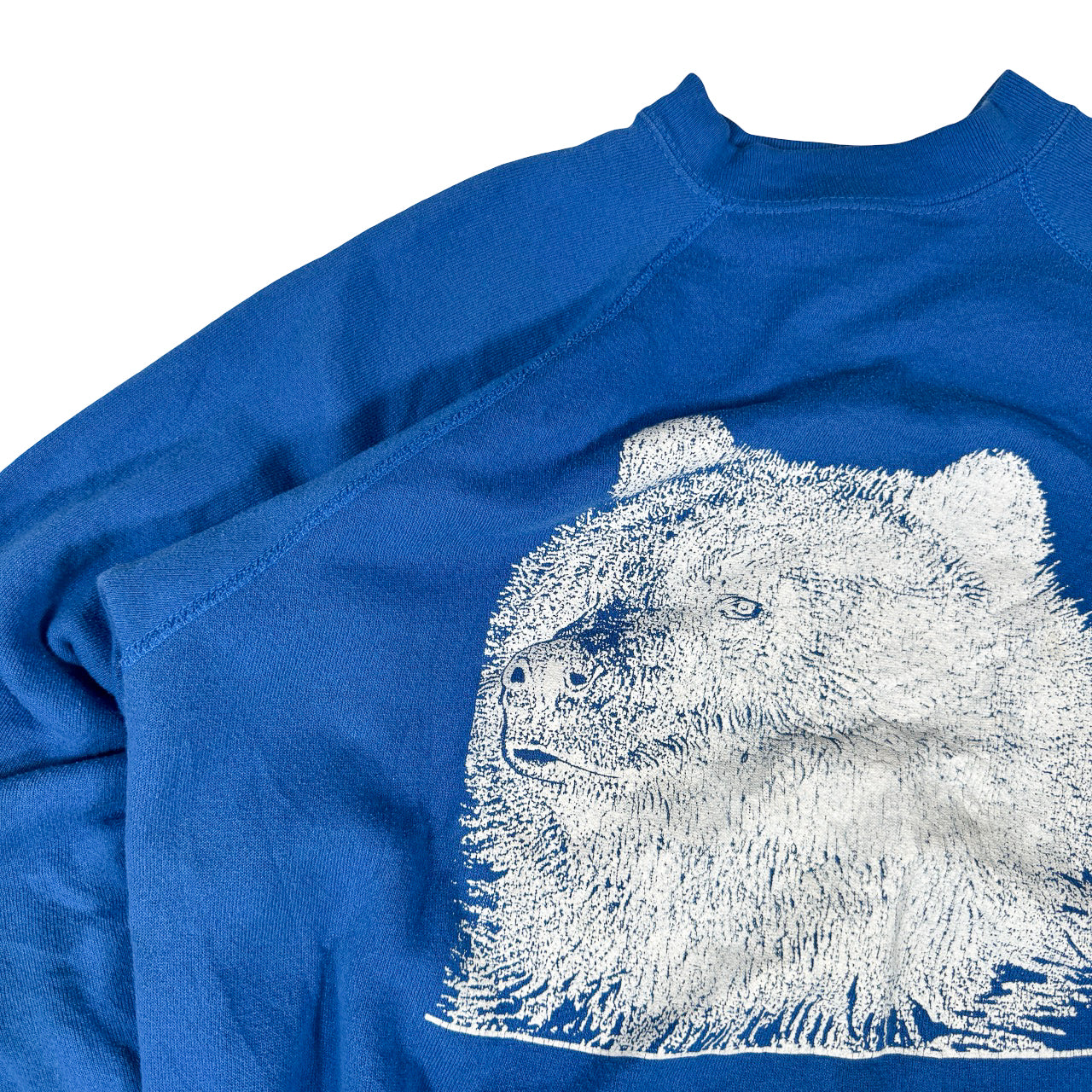 Wolf White Wolf Graphic Sweatshirt — 1990s Blue & White XL