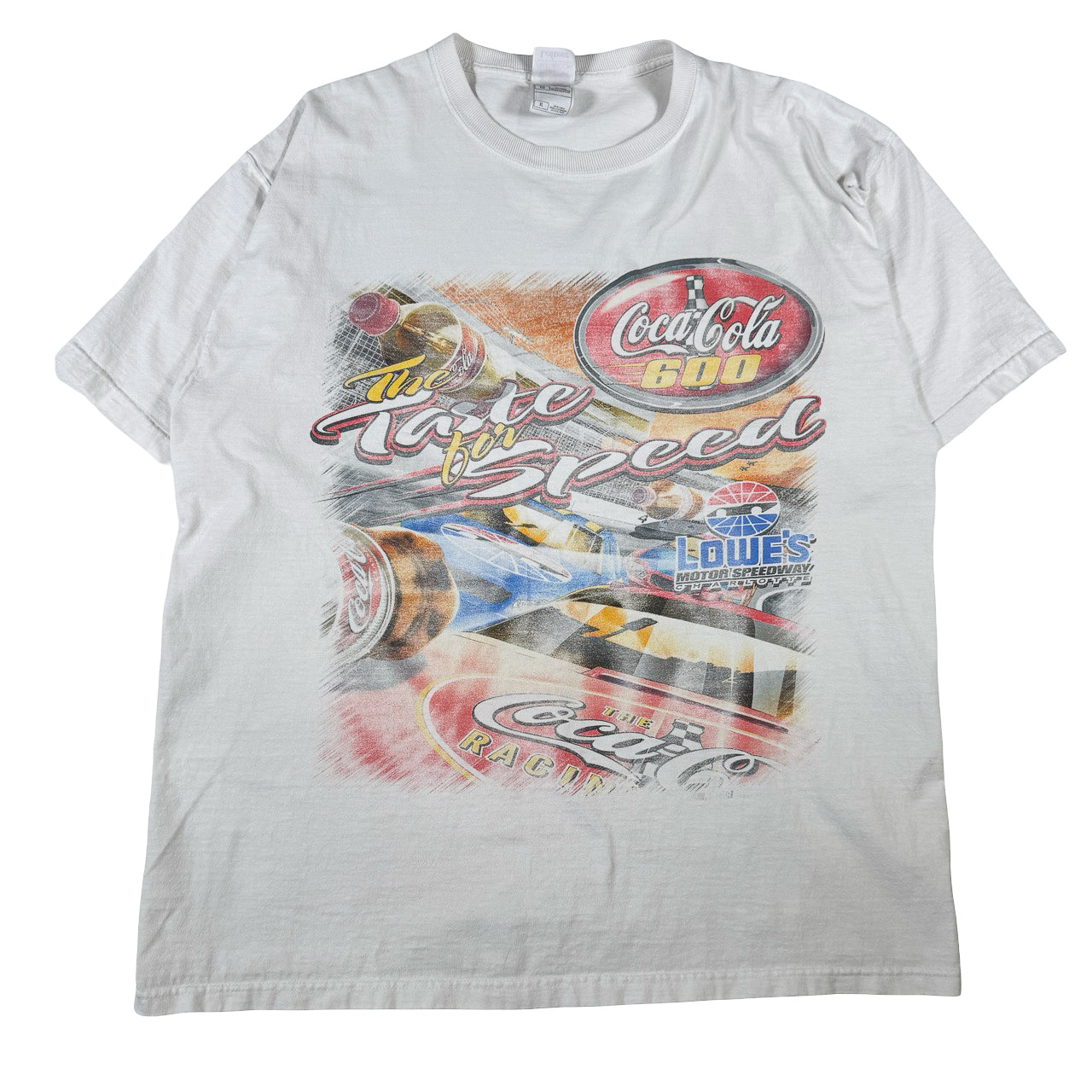 Vintage Fruit of the Loom Coca Cola 600 The Taste for Speed NASCAR Vintage T-Shirt XL