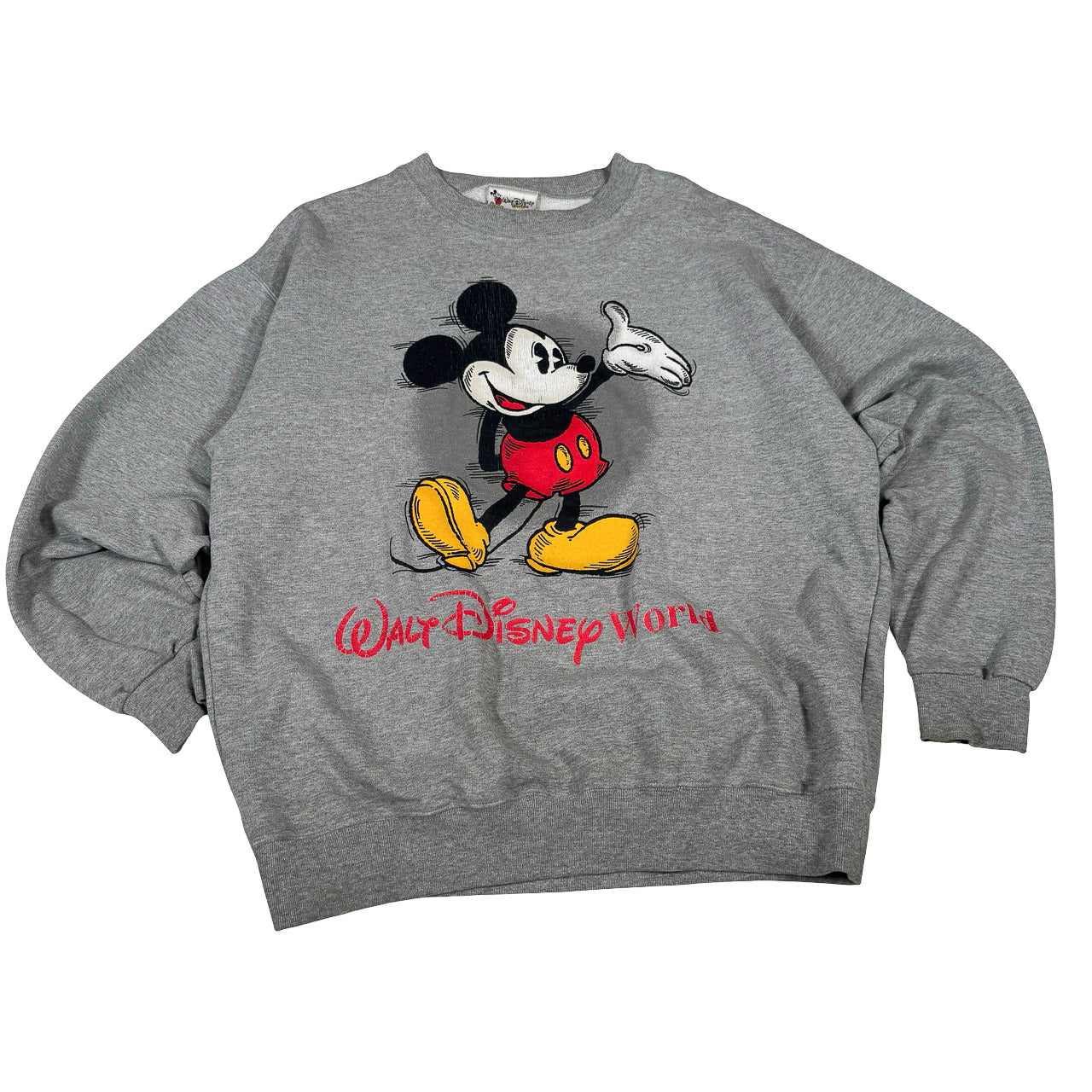 Walt Disney World Mickey Mouse Sweatshirt — Mid-2000s Gray & Red 26/22