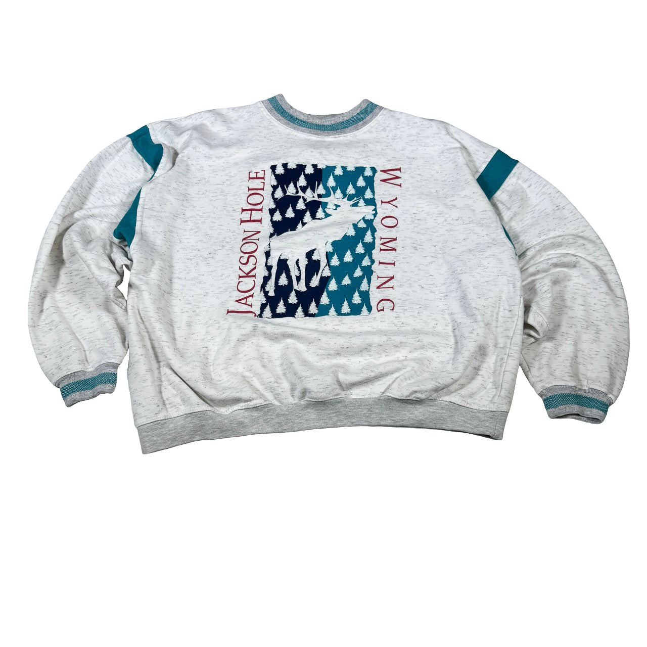Jackson Hole Wyoming Gray Sweatshirt with Moose Graphic XL