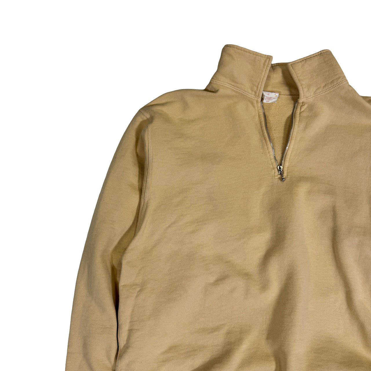 Yellow Quarter Zip Vintage Sweatshirt S