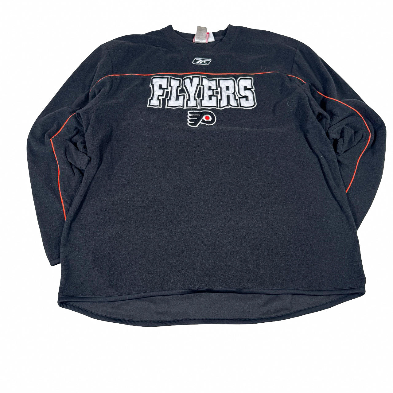 Reebok Philadelphia Flyers Fleece Crewneck — Y2K Orange Stripe XL