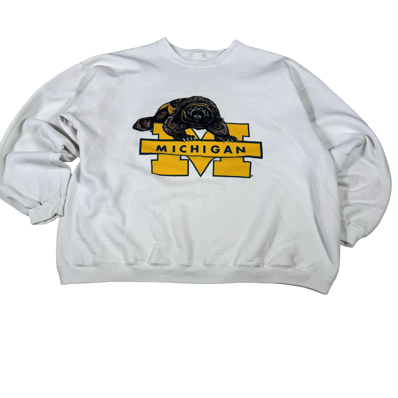 Michigan Merch Crewneck Sweatshirt Badger Graphic 25x25
