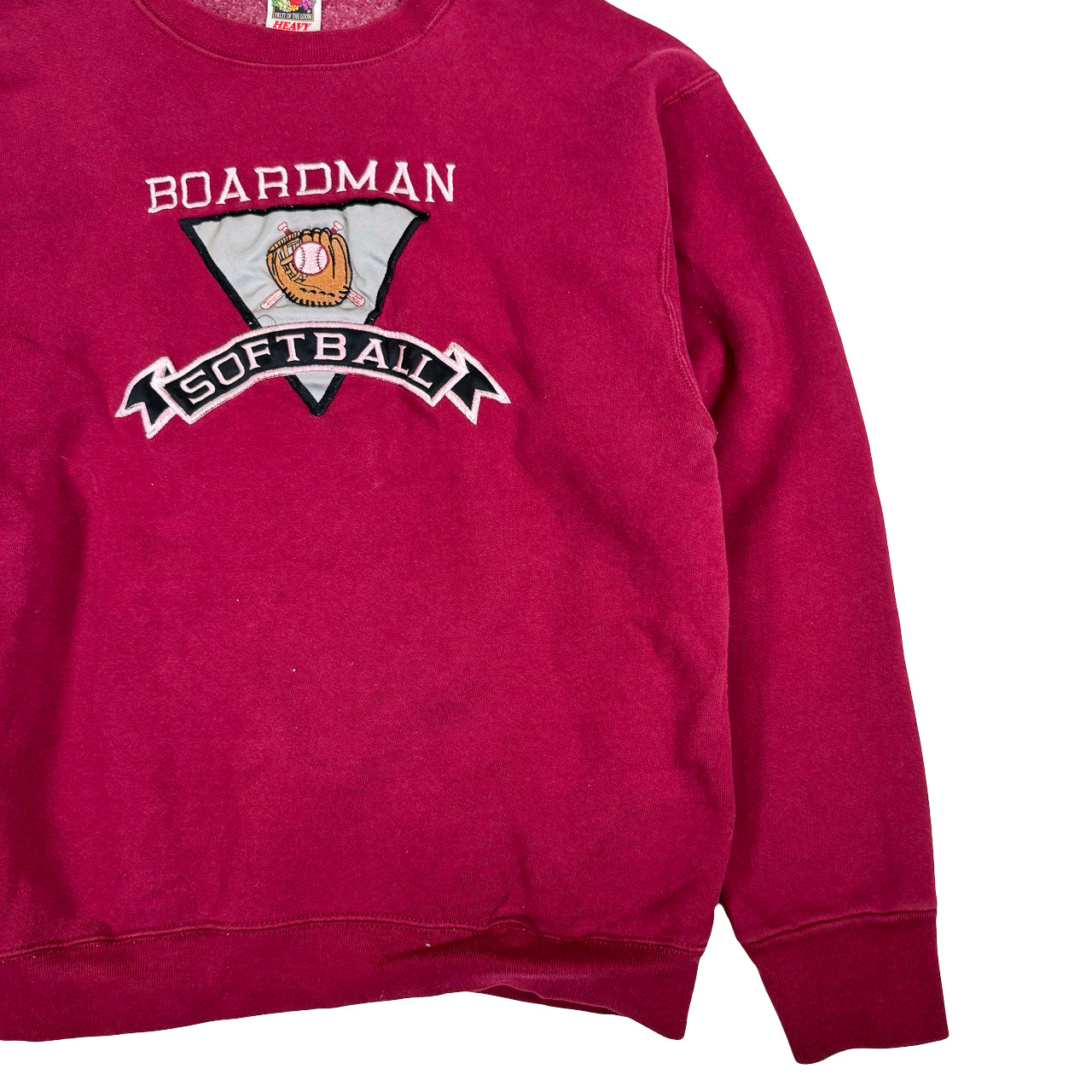 Fruit of the Loom Boardman Softball Crewneck Vintage Sweatshirt L