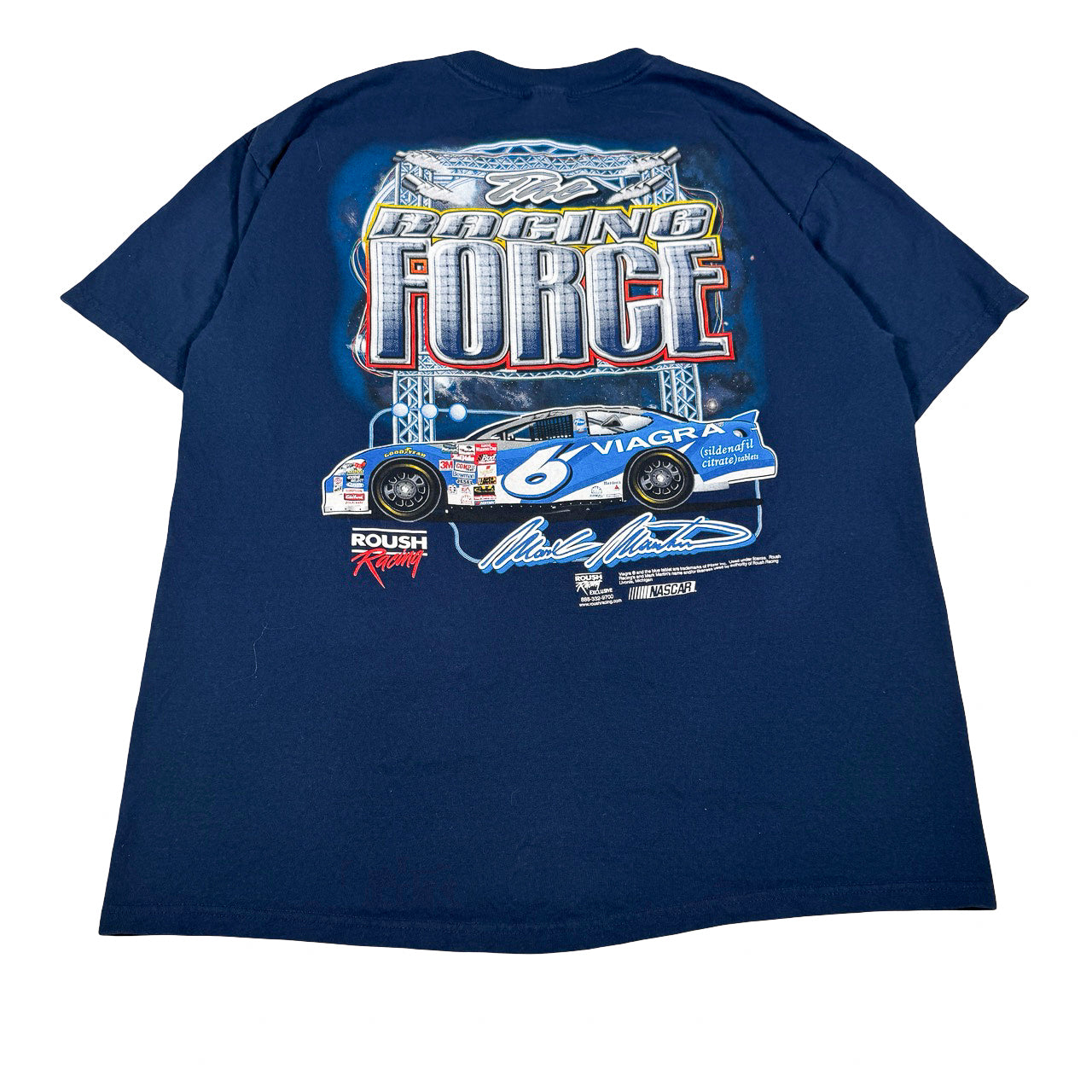 Hanes Mark Martin NASCAR Pfizer Tee XL