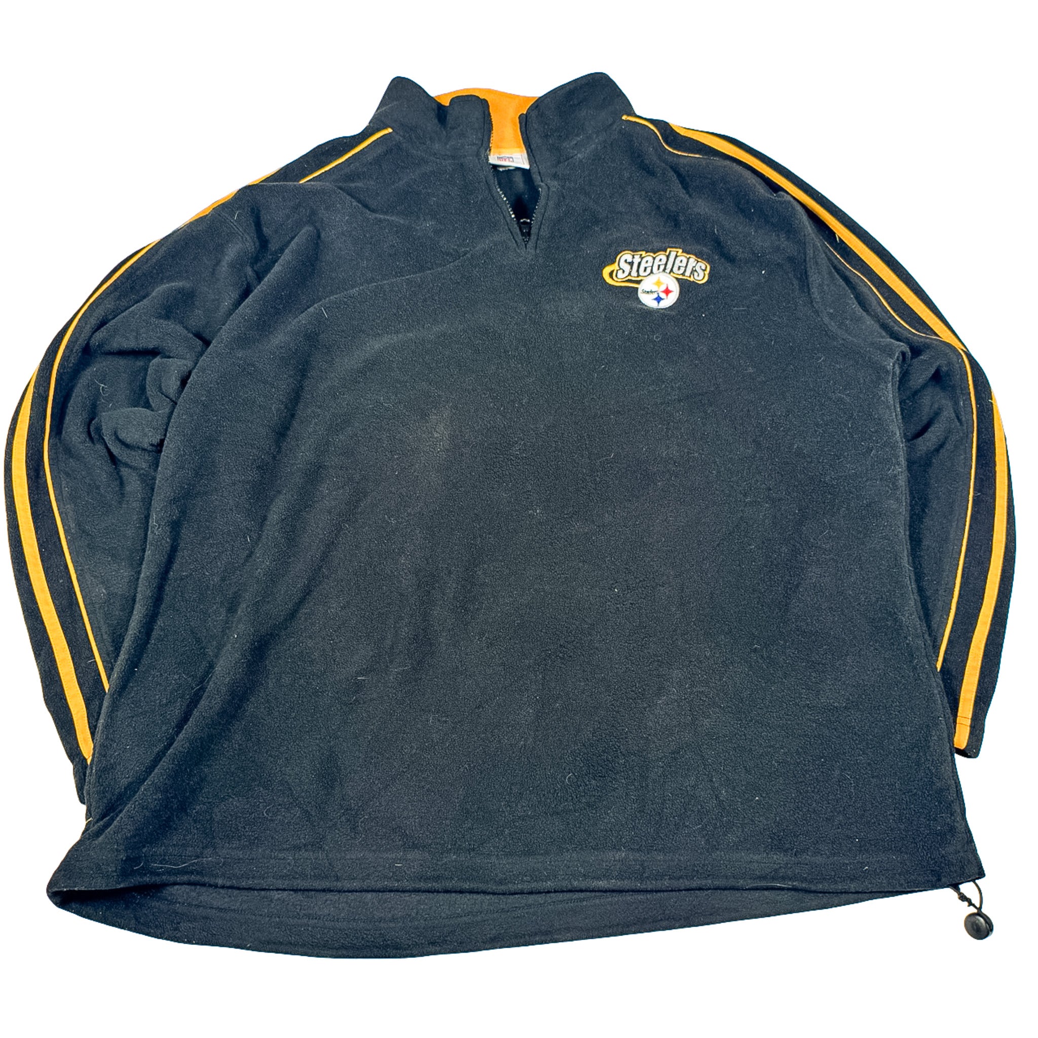 NFL Pittsburgh Steelers Black Quarter-Zip Fleece Sweatshirt 25x30