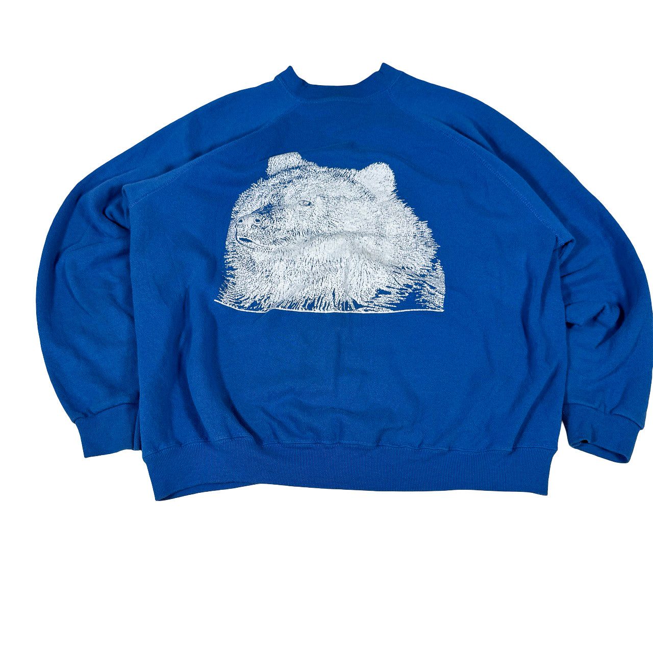 Wolf White Wolf Graphic Sweatshirt — 1990s Blue & White XL