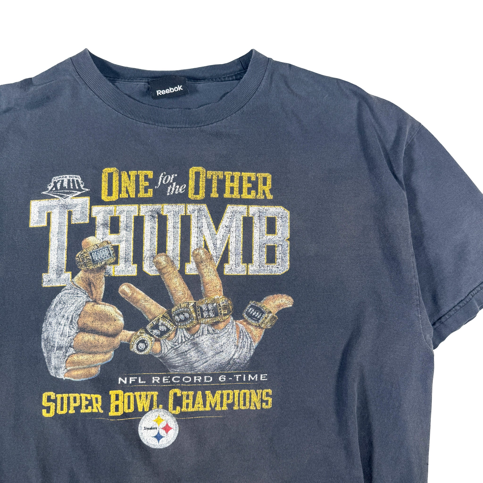 Reebok Pittsburgh Steelers AOP Double Stitch Super Bowl Champions Tee