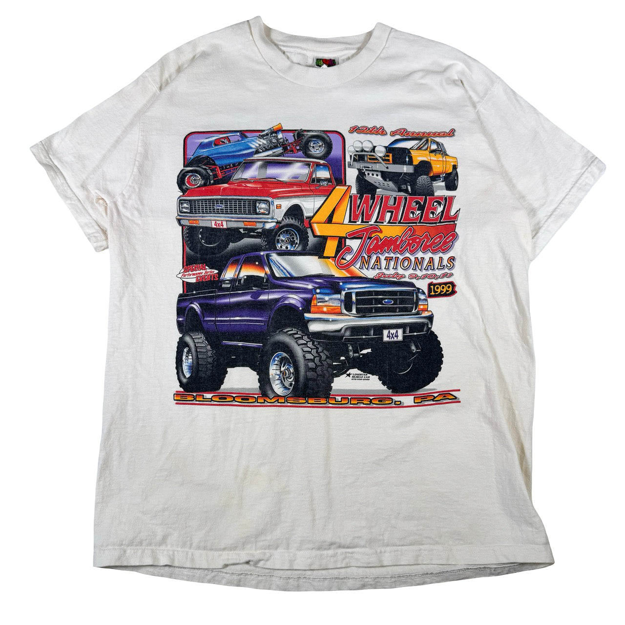 Vintage Fruit of the Loom 4 Wheel Jamboree Nationals 1999 Vintage T-Shirt XL