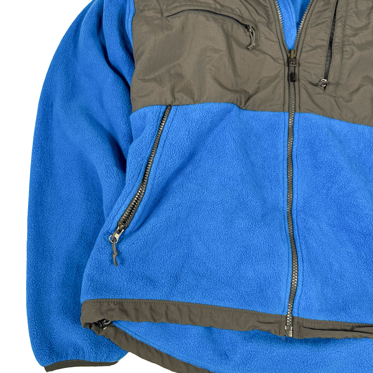 The North Face Hooded Fleece Jacket — 1990s Blue/Black Large