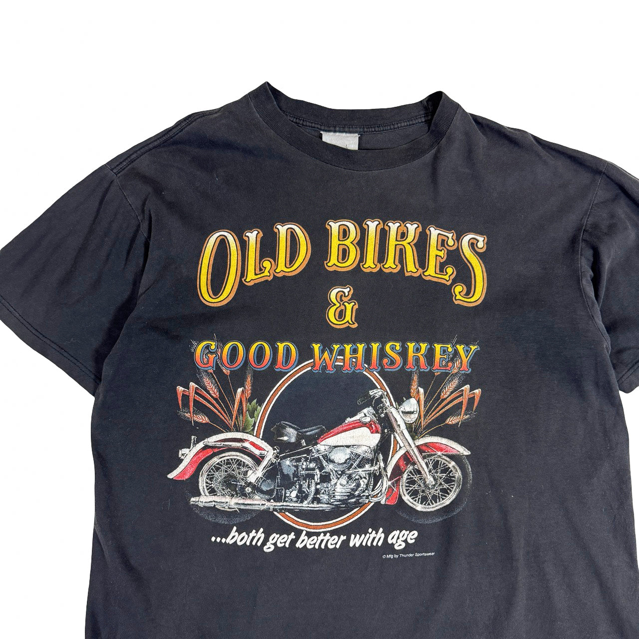 Old Bikes and Good Whiskey Tee Vintage T-Shirt