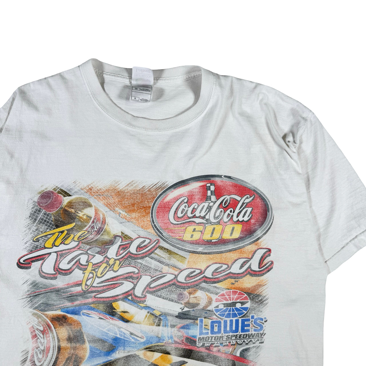 Vintage Fruit of the Loom Coca Cola 600 The Taste for Speed NASCAR Vintage T-Shirt XL