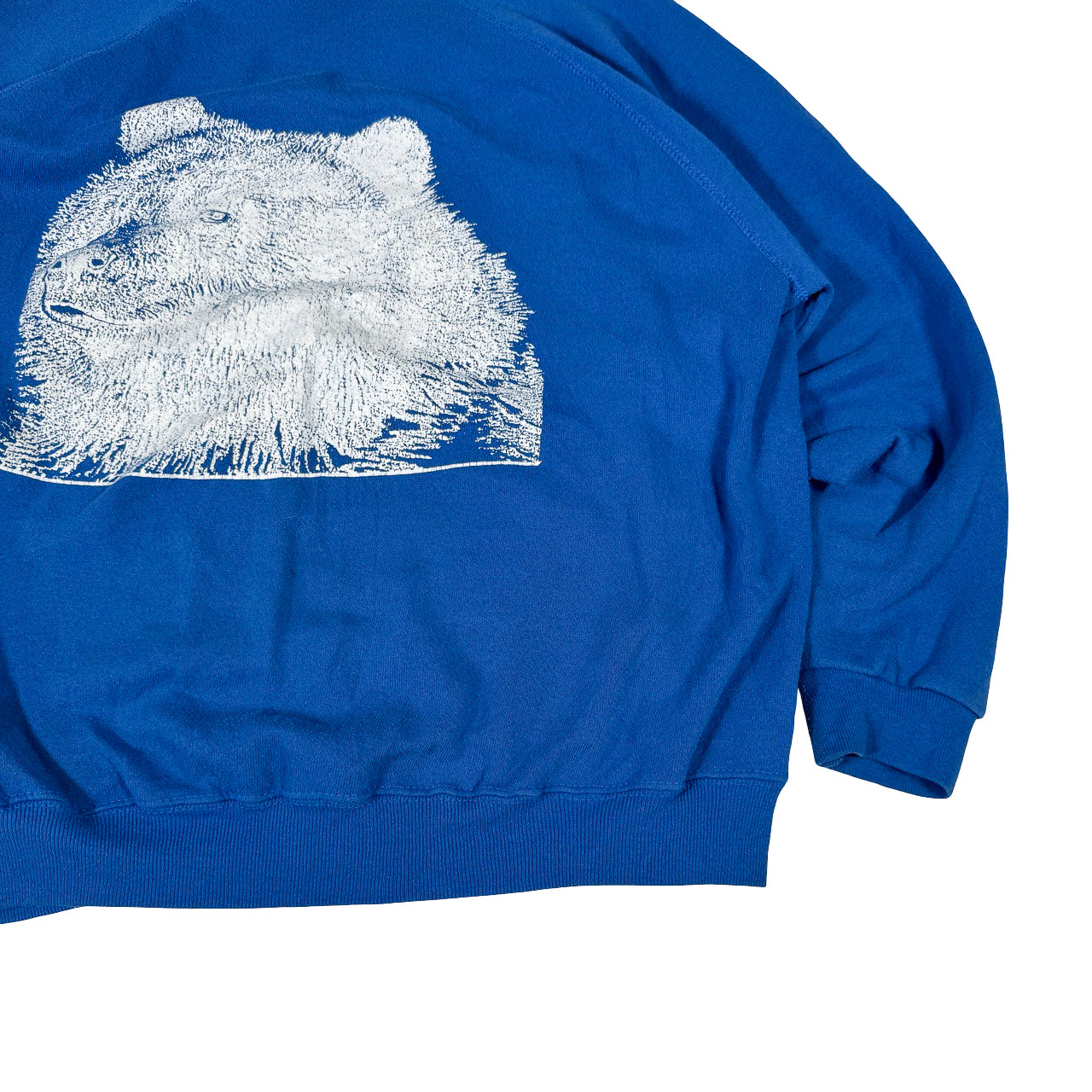 Wolf White Wolf Graphic Sweatshirt — 1990s Blue & White XL