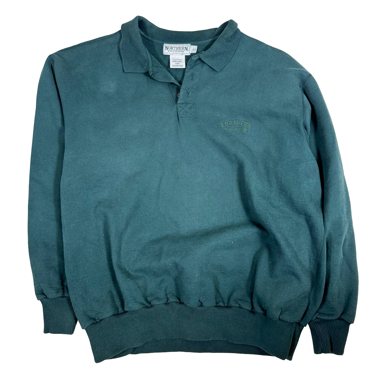 Northern Reflection Green Polo Vintage Sweatshirt L