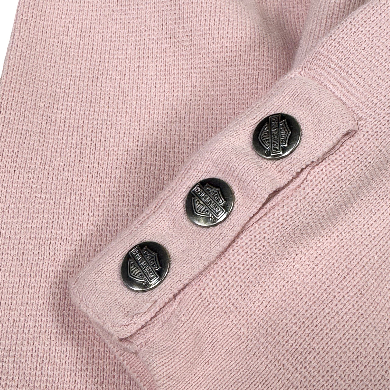 Harley Davidson Bedazzled Hoodie — 90s Coral Gray Large
