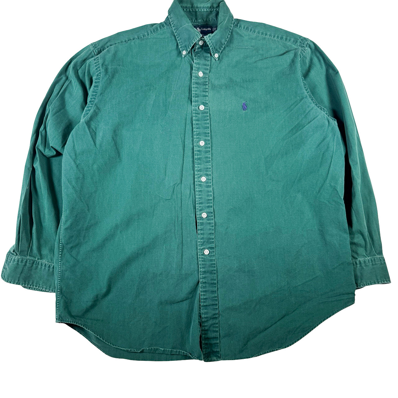 Vintage Ralph Lauren  Green Polo Vintage Button Up L