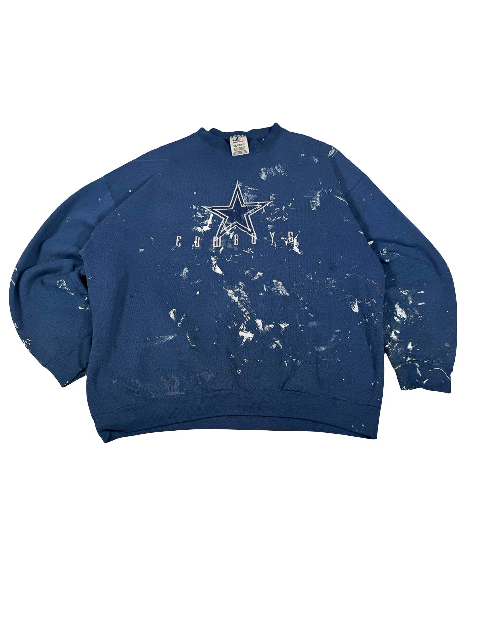 Loco Athletic Dallas Cowboys Sweatshirt — Y2K Paint Splatter Navy XL