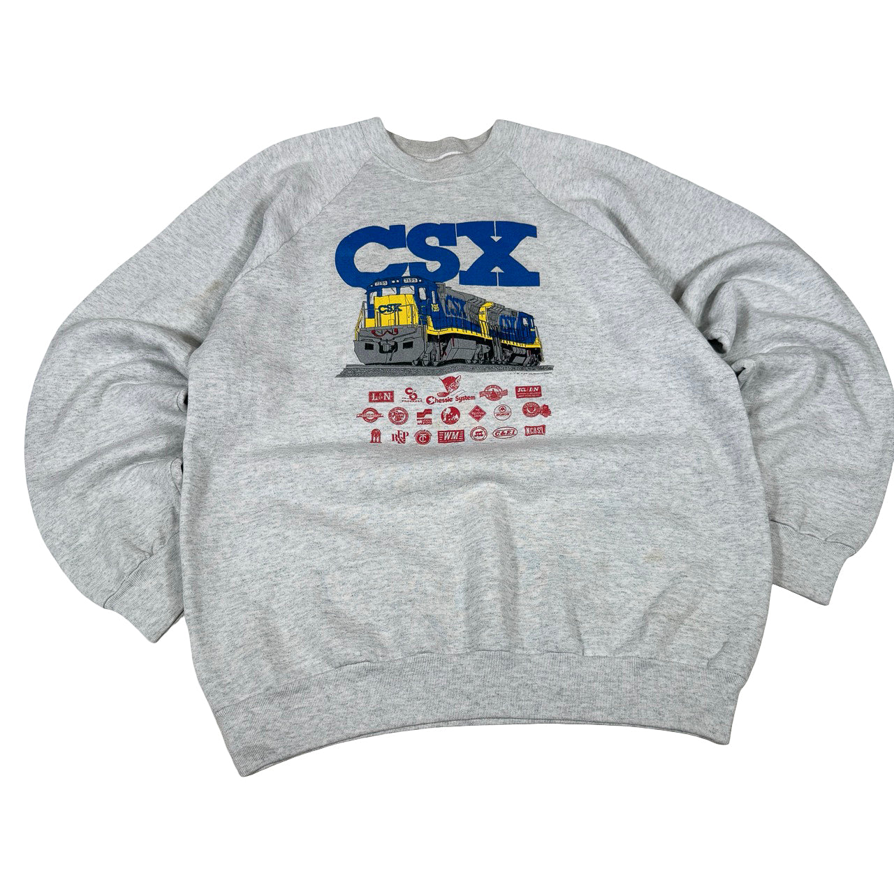CSX Railroad Sweatshirt — Mid-2000s Train Graphic XL