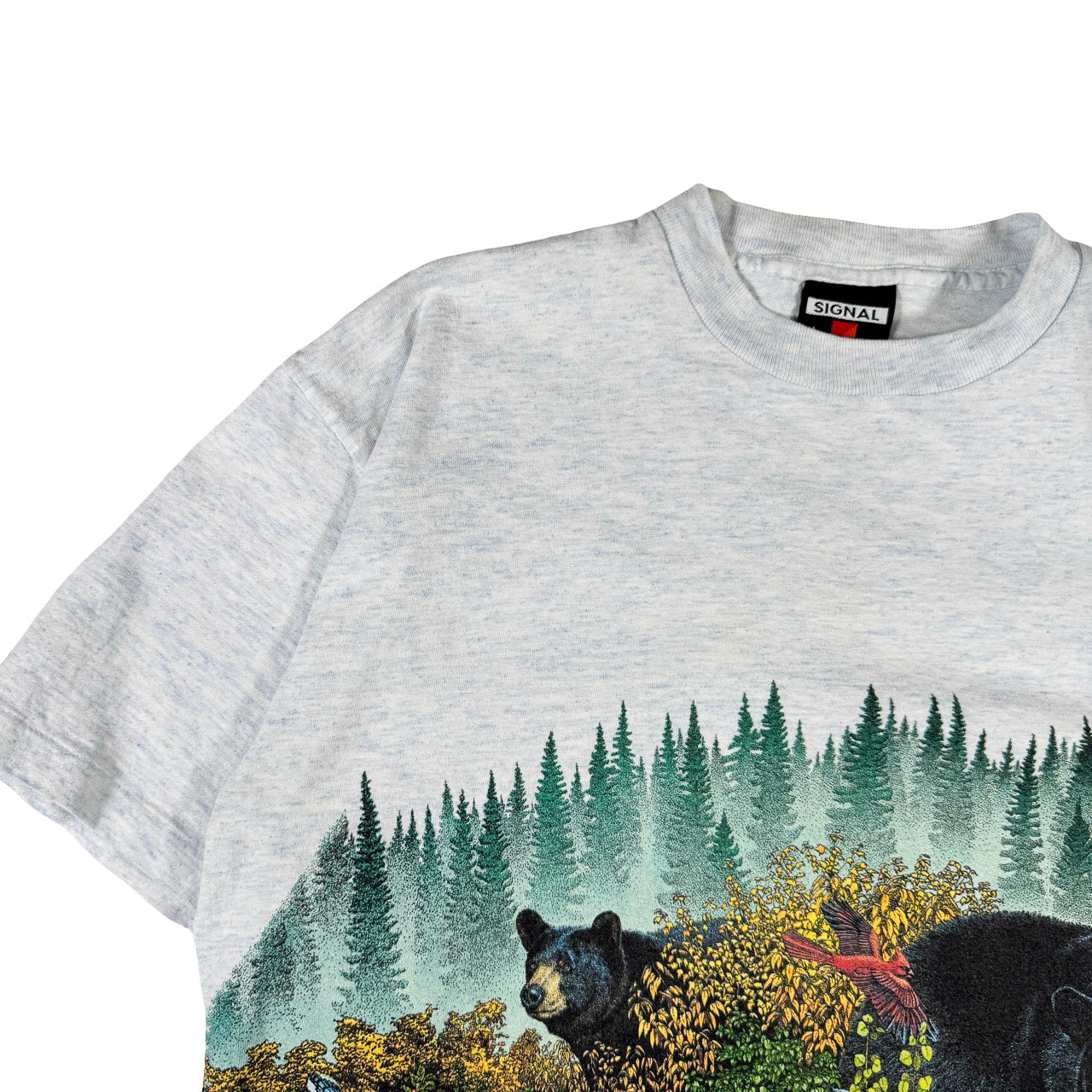 Vintage Signal  Nature Bear Wrap Around Print Vintage T-Shirt L