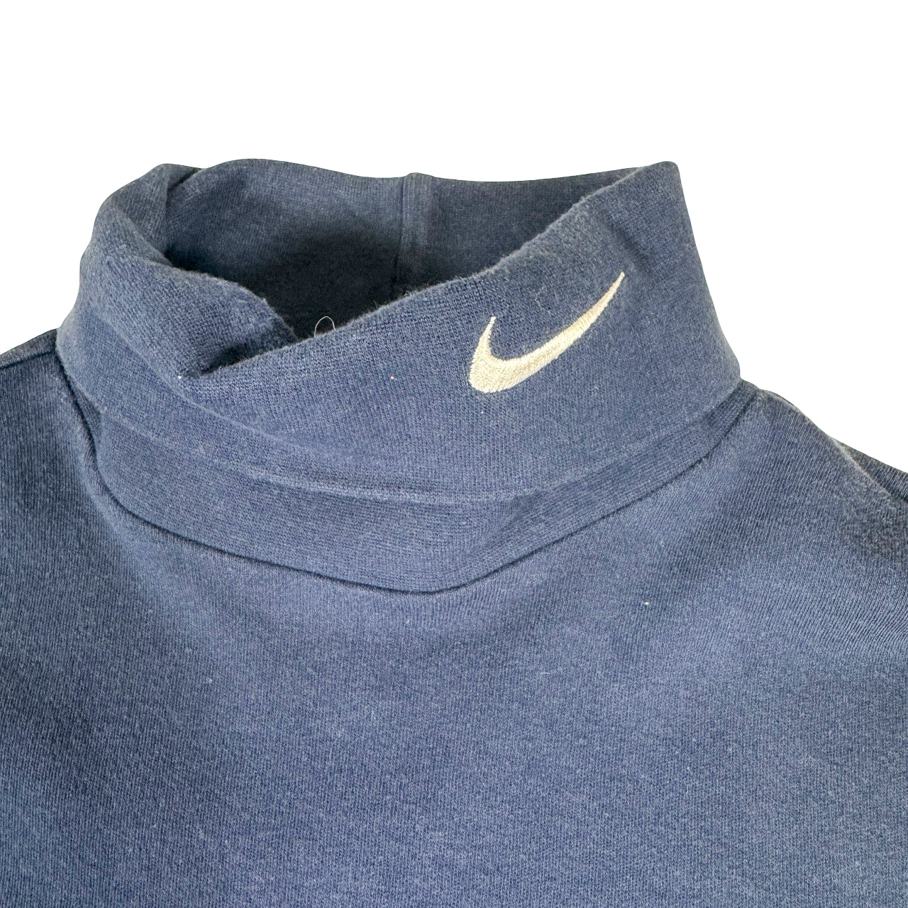 Nike Turtleneck Sweatshirt — 90s Navy & White XL