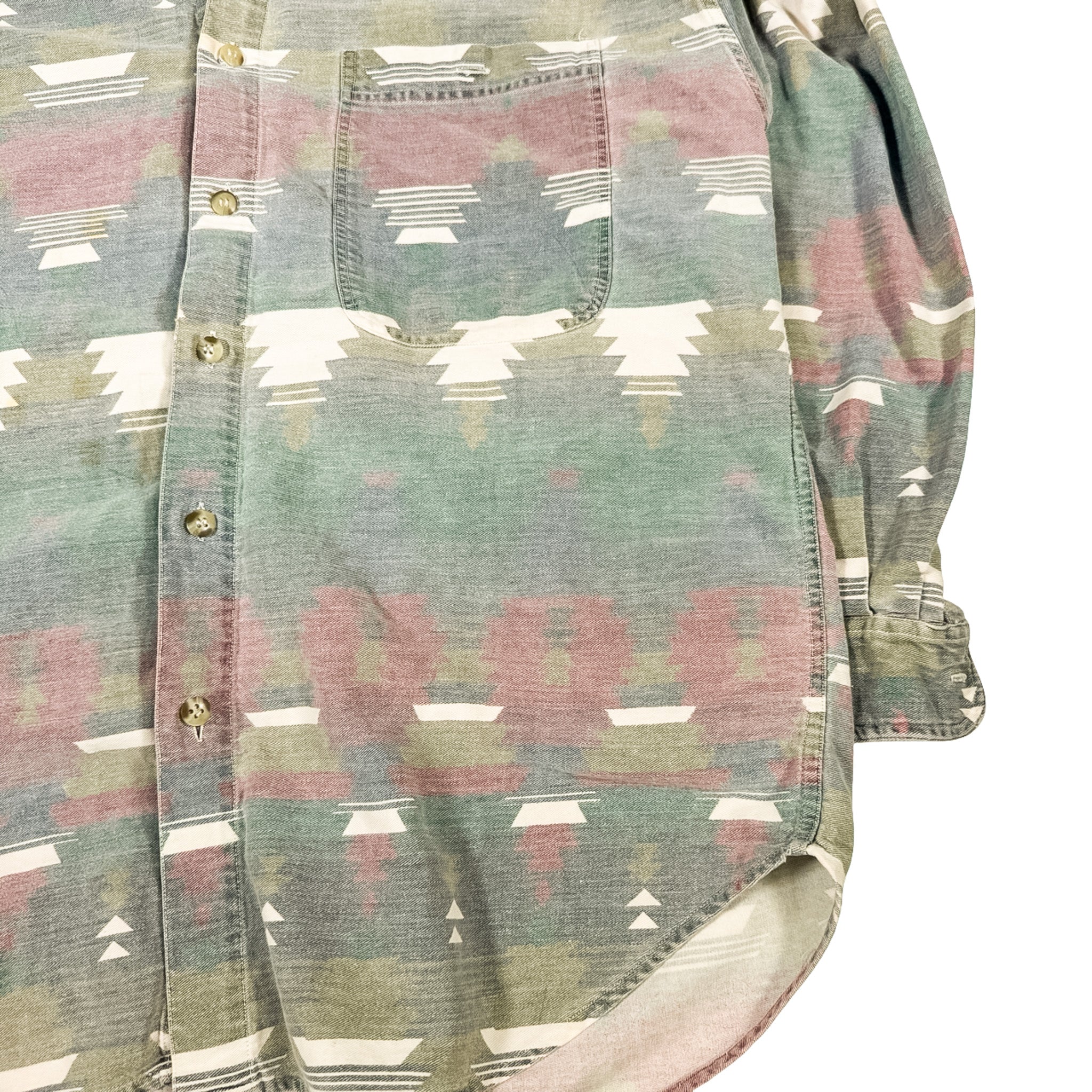 North Woods Multi Coloured Button-Up Long Sleeve Tee L