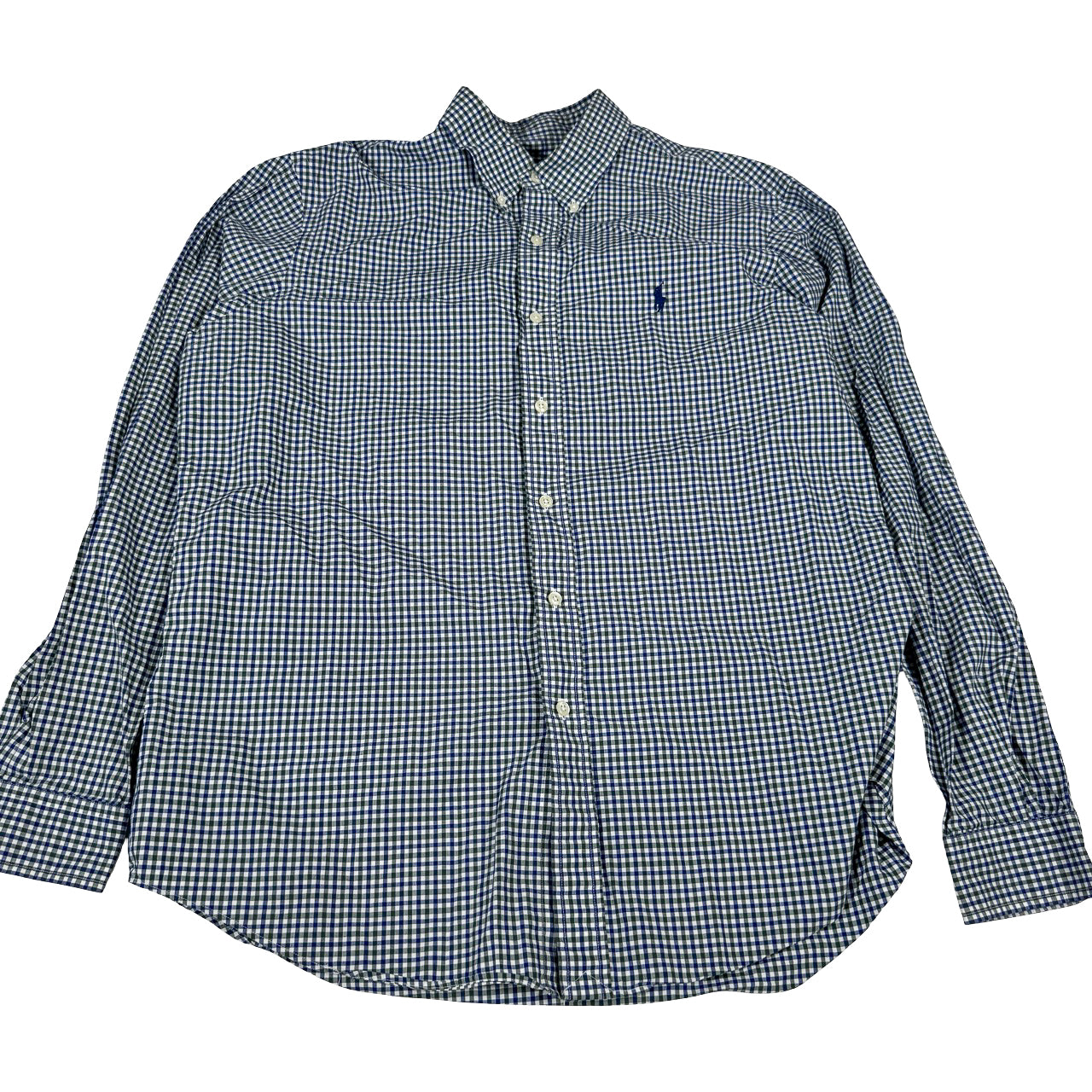 Ralph Lauren Button-Up Shirt — 1990s Plaid Pattern L 24x30