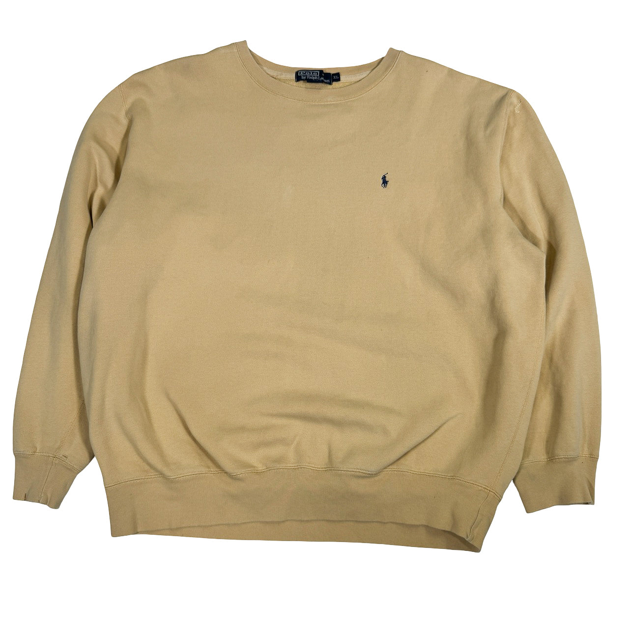 Ralph Lauren Yellow Crewneck Vintage Sweatshirt XL