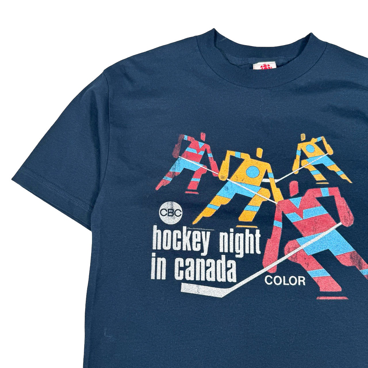 CBC Hockey Night in Canada T-Shirt Red Yellow Players Graphic M
