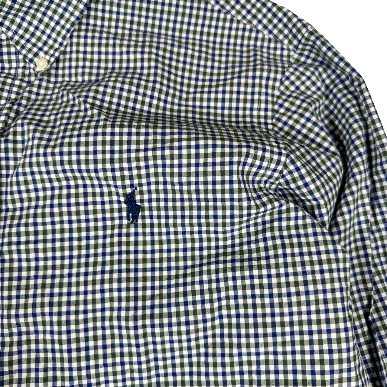 Ralph Lauren Button-Up Shirt — 1990s Plaid Pattern L 24x30