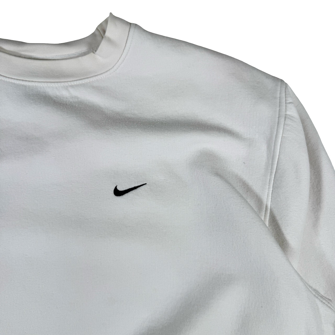 Vintage Nike White Swoosh Y2K Swoosh Vintage Sweatshirt L