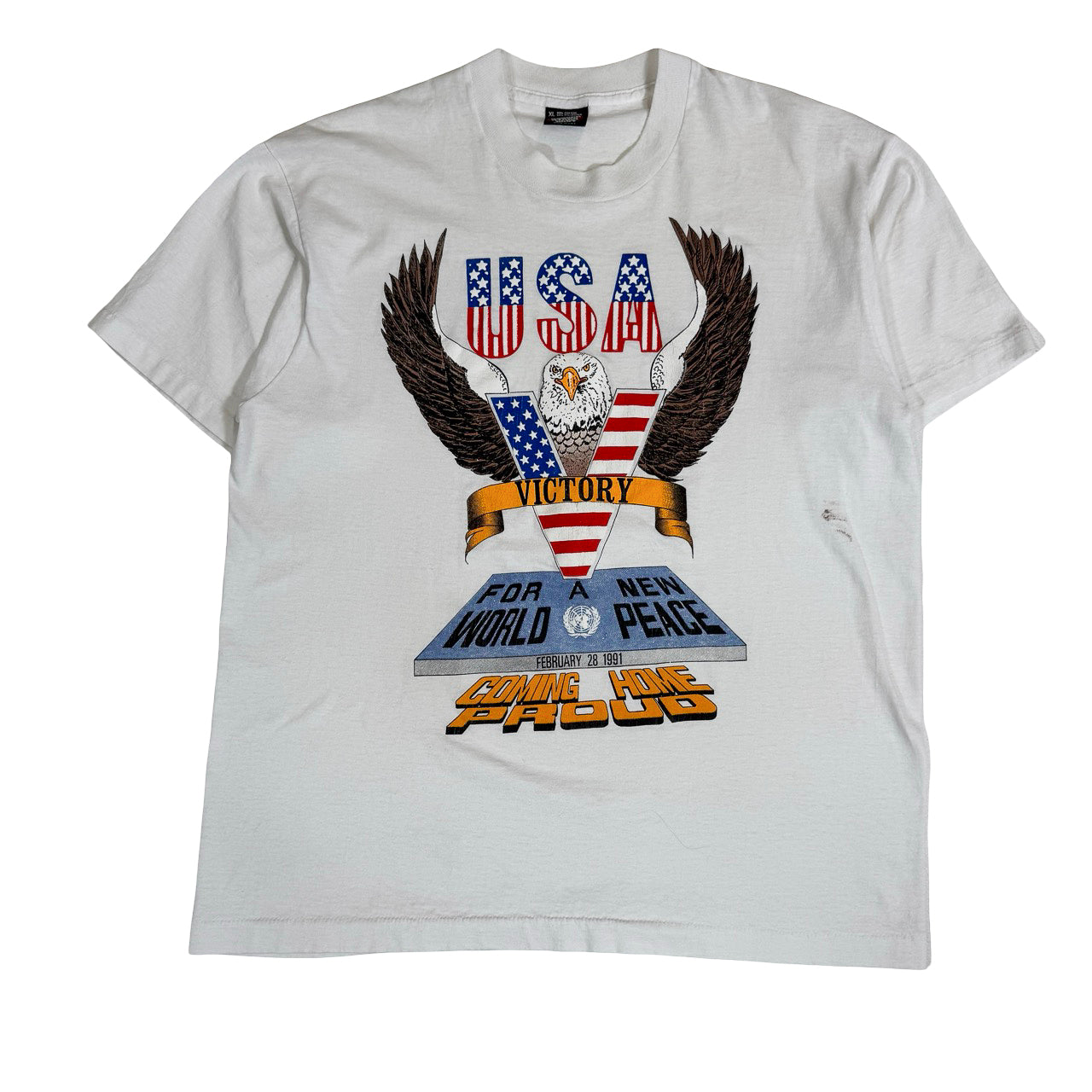 USA Victory "Coming home Proud" Vintage T-Shirt XL