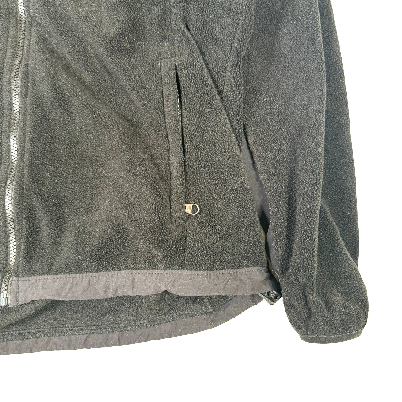 The North Face Hooded Fleece Jacket — 90s Black Zip-Up Large